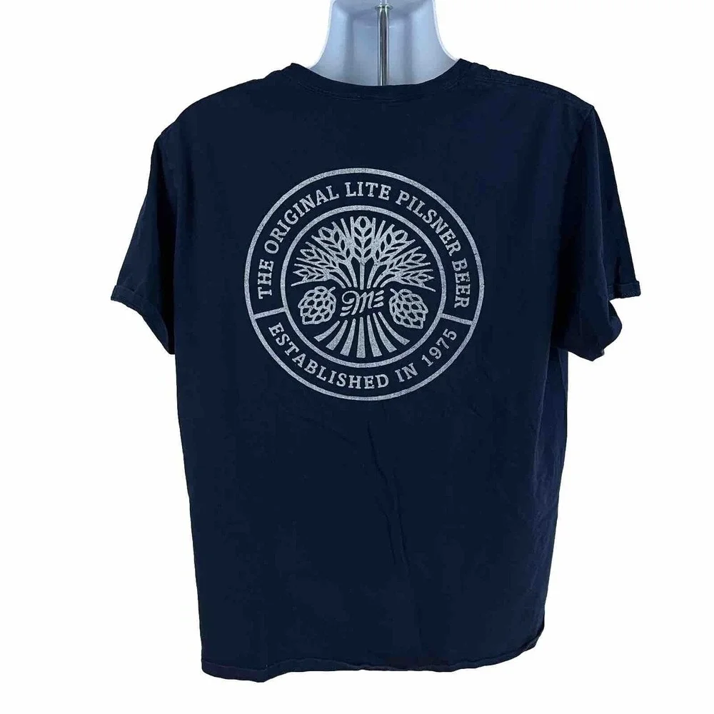 Miller Lite‎ Beer Brewing Double Sided T-Shirt XL Original Pilsner Alcohol